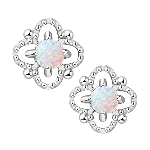 YUNKAI Pendientes de tuerca de ópalo para mujer, hipoalergénicos, piedra natal marquesa, ovalada, corte redondo, regalos de cumpleaños para mujer, Plata de ley, ópalo YUNKAI Pendientes de tuerca de ópalo para mujer, hipoalergénicos, piedra natal marquesa, ovalada, corte redondo, regalos de cumpleaños para mujer, Plata de ley, ópalo