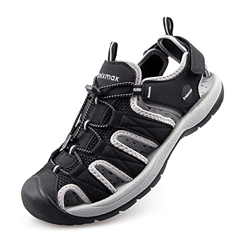 Knixmax Sandali Sportivi Estivi Donna Traspirante All'aperto Antiscivolo Escursionismo Scarpe da Trekking Passeggiata Arrampicata Nero EU40