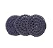 Handmade Crochet Round Scrubbers - Bluish Gray - Faded Periwinkle - Flat - Double Nylon Yarn - Set of 3 - Reusable - Sponge - Scouring Pad - Household Helper