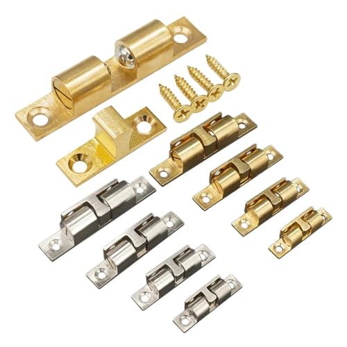 QASTGDE �L���r�l�b�g�h�A�^�b�`���b�`�L���b�` �\���b�h���߉\�X�v�����O�{�[���Ƌ�N���[�U�[ 40mm/50mm/60mm/70mm �l�W�t��(2Sets 70mm brass)