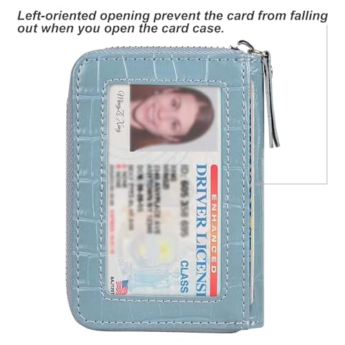 Image of Credit Card Wallet, RFID Card Case Wallet, Zipper Card Cases Holder for Men Women, RFID Blocking, KeyChain Wallet, Compact Size Card Organizer Case for Women