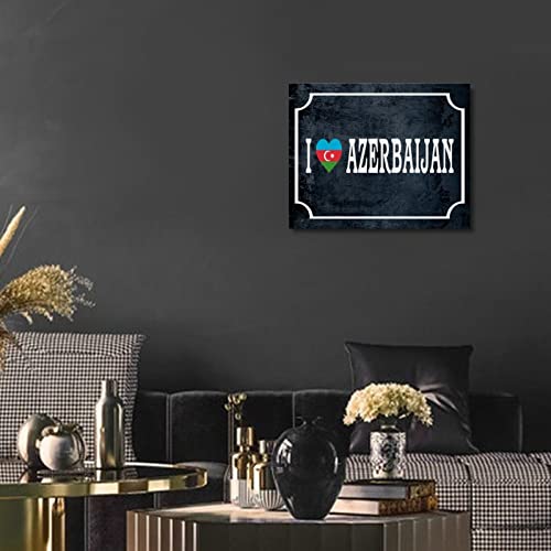 Tableau Azerbaïdjan encadré Yelolyio habiller un mur blanc vide