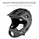 Mountainbike Helm, Integralhelm, Fahrradhelm für Erwachsene, Motorradhelme für Männer Herren Damen mit Abnehmbarem Kinnschutz und Visier zum Mountainbiken