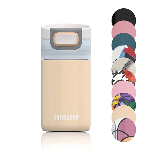 Kambukka Etna 300ml / 10oz Insulated Travel Mug in Stainless Steel, Leak-Proof Thermos with Snapclean Technology
