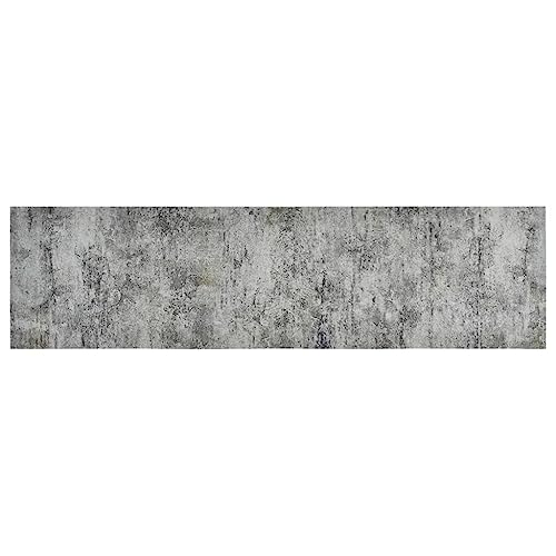 Yisssmeng Chemin de cuisine lavable, aspect béton en velours, 45 x 150 cm – vue 3