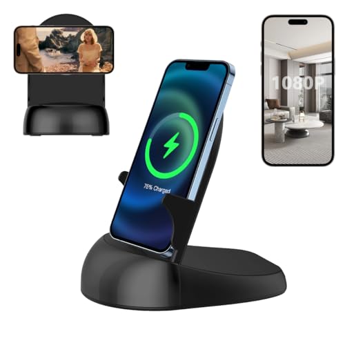Wlofoisz Dome Security Camera 2.4/5GHz Smart Indoor Baby/Pet Monitoring Cam with Wirless Charger Motion Detection Phone APP Rotate Lens 250Viewing Angle for Home Security