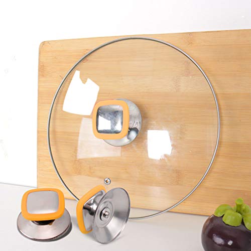 Lid Knobs Pan Pots Cover Grip Lids Replacement Heat Resistance Silicone Knob Handle for Kitchen Cookware Cover (Orange, 5) 3 Gallery Image