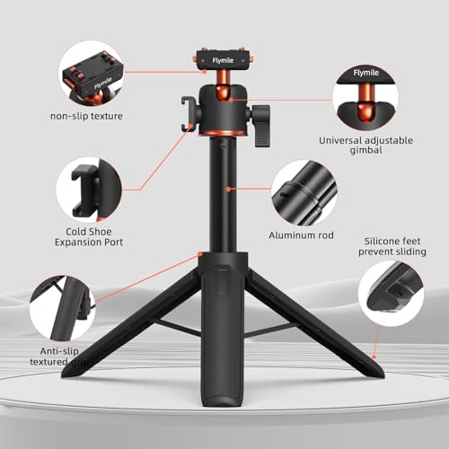 Trípode para Insta360 X5 ACE Pro 2, barra de extensión de liberación rápida de 21 pulgadas, mini mesa de escritorio, soporte de agarre portátil con zapata fría para Insta 360 X5, ACE Pro 2, accesorios - imagen 6