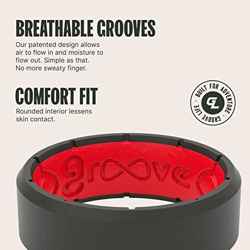 Groove Life UNKNOWN Edge Black/Red Silicone Ring thumb #2