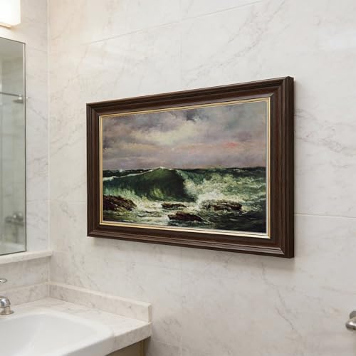Impression sur toile Courbet vagues cadre mural de salon