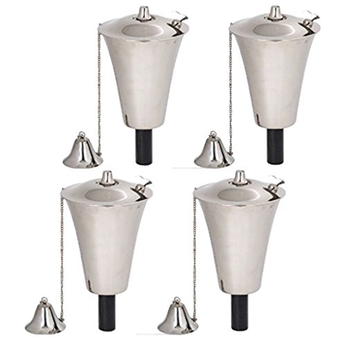 Legends Direct Set of 4, Premium Metal Torches for Outside, 54