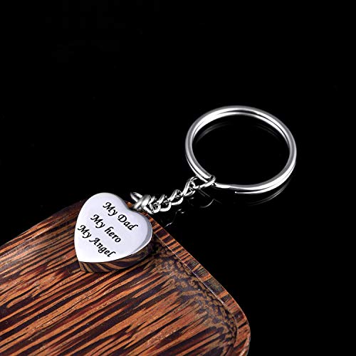 Norya Cremation Urn Keychain Keepsake Stainless Steel Memorial Ashes Keyring3