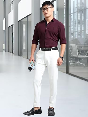 Image of STELLERS Men's Premium Full Sleeve Shirt | Feather Touch Feel| Regular Fit| Odour Resistant| Anti-Static| Wrinkle Free| Quick Dry | Stretchable| Lightweight| Sweat-Proof