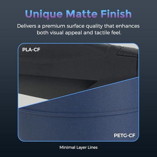 Image of FLASHFORGE Carbon Fiber PLA Filament 1.75mm Sailor Blue, Reinforced 3D Printer Filament 1kg, Lightweight & High-Strength PLA-CF Filament, Strong & Easy to Print