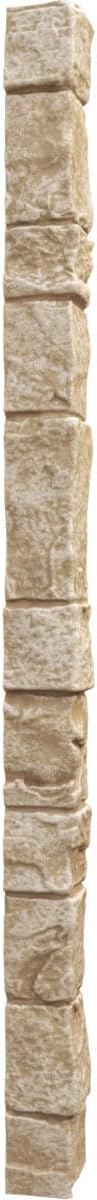Ekena Millwork 3"W x 3"D x 48"H Universal Outside Corner for StoneWall Faux Stone Siding Panels, Sandstone