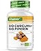 Produktbild Bio Curcuma mit schwarzem Pfeffer - 365 Kapseln - 4511 mg Bio-Curcuma (Kurkuma) pro Tagesdosis - mit Curcumin & Piperin - 100% Bio-Qualität - Hochdosiert - Vegan