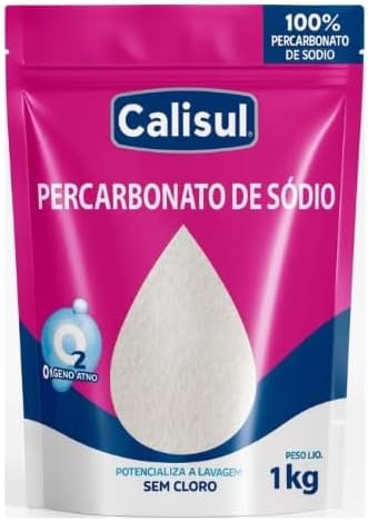 Percarbonato de Sódio 1kg 100% Puro Premium – Oxigênio Ativo Tira Manchas para Roupas, Clareador Sem Cloro, Limpeza Profunda e Lavanderia