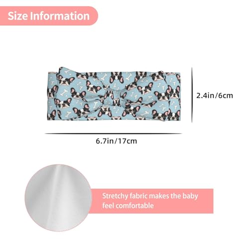 Cartoon Cute French Bulldog Print Baby Girl Bows Headbands Baby Girls Newborn Headbands Infant Toddlers 0-6 Months3