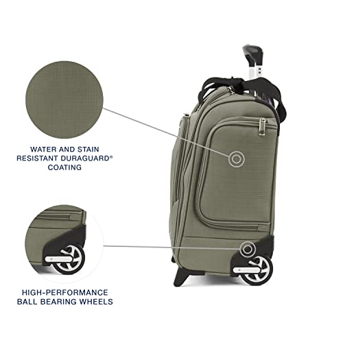Image of Travelpro Luggage Maxlite 5 Softside Lightweight Rolling Underseat Compact Carry on Upright 2 Wheel Bag, 15-Inch - Slate Green
