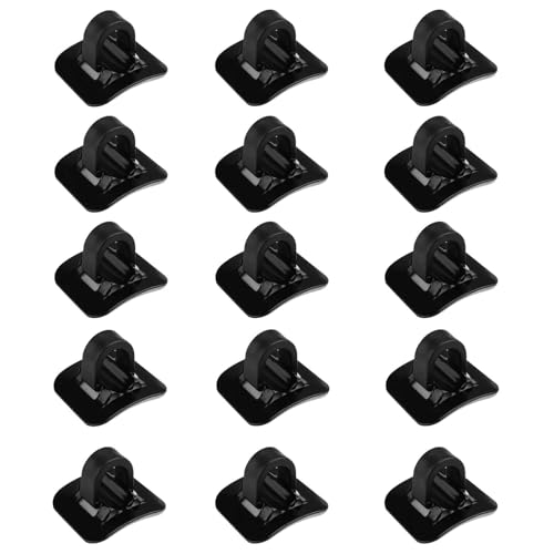 0XBIT C-Clip Fahrrad, 15 Stück Bremsleitung Kabel Klemme, mit Doppelseitigem Klebeband Fahrrad Bremszug Clips, Nicht Leicht Ablösbar, für Fahrrad, Mountainbike,...