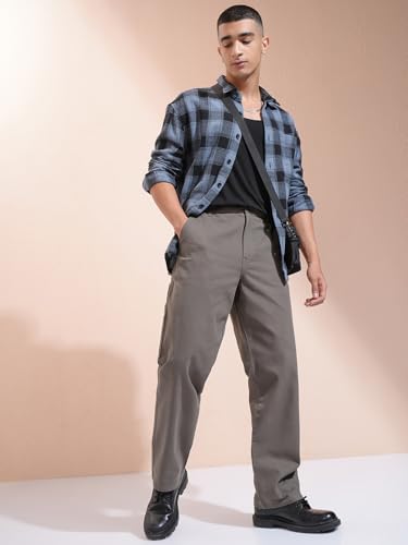 Image of Highlander Men's Utility Pocket Cargo Trousers | Durable & Functional | Carpenter Fit | Outdoor Ready | Trouser for Men | Men Trousers