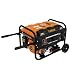 Tragbarer Benzingenerator 3300W 7PS 12L Tank 4-Takt-Elektroschlüsselstart I Digitalanzeige Einphasiger Notstrom 230 V AC 12 V DC Stahl 12-Liter-Kraftstofftank-Räd... und Trichter