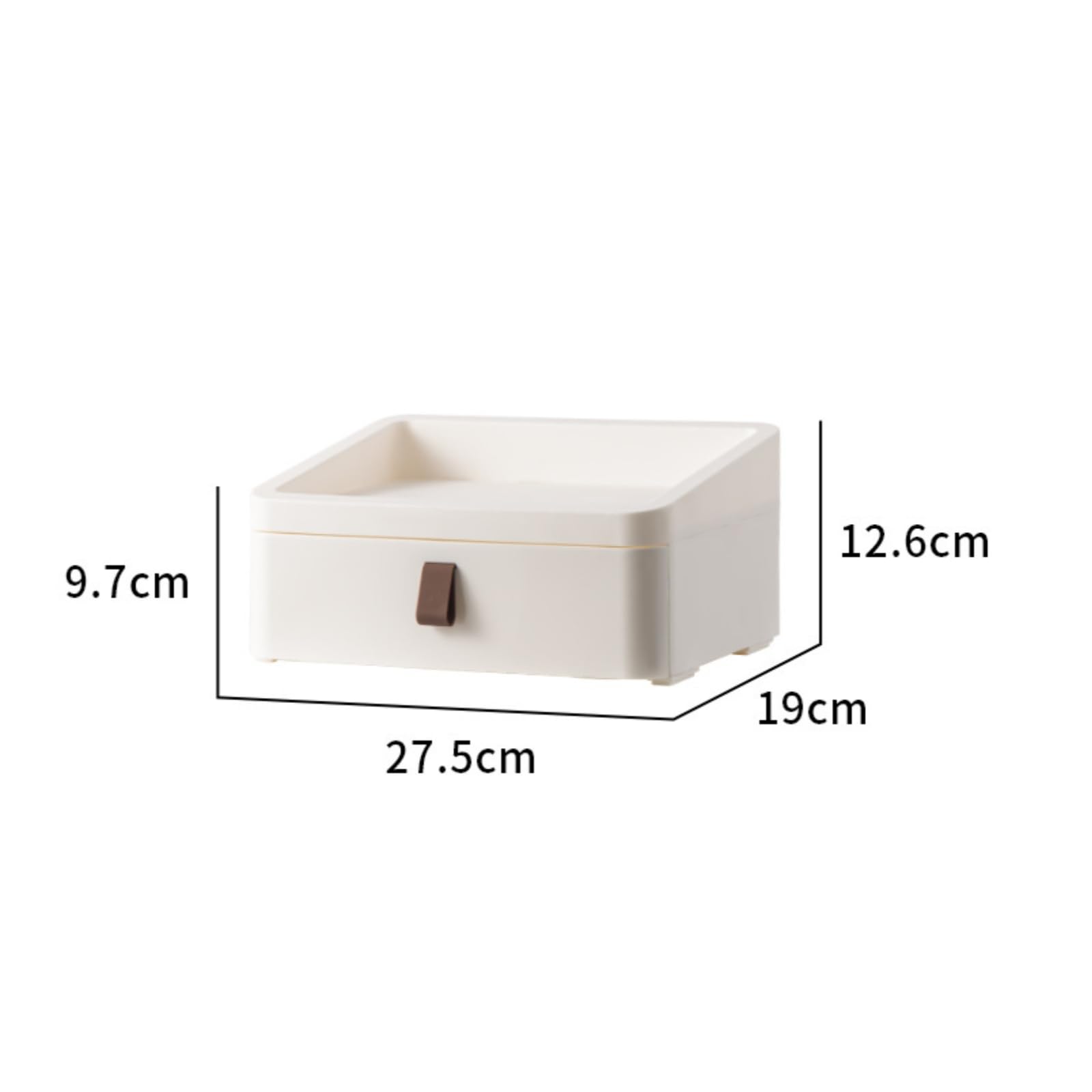 Contenitore da Scrivania Organizer Cassettiera Scatola Vassoio Superiore Cassetto Uso Multifunzione per Forniture Ufficio Piccoli Accessori Adatto per Studio, Crema
