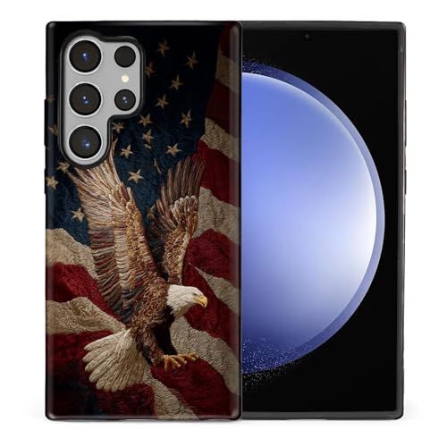 Coque Samsung S24 en silicone souple à motif Crazy Head Eagle