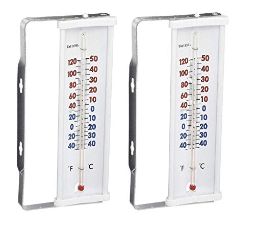 Taylor Precision Products Window Thermometer, 2 Pack2