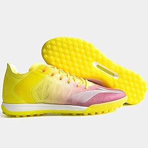 Voetbalschoenen Ademende sneakers Heren TF Sport Trainers Dames Jeugd Atletiek Training Sportschoenen Unisex Slijtvaste voetbalschoenen-Yellow||43.5EU