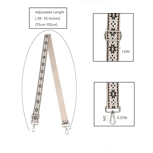 Crossbody Straps for Purses Silver Hardware Purse Strap Wide Shoulder Strap Adjustable Replacement2