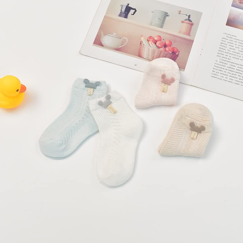 Image of Baby Girls | Baby Boys Soft Cotton Socks with Bow Tie