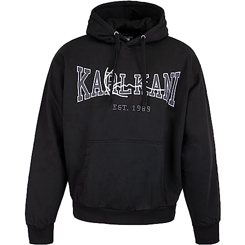 Karl Kani College Signature Hoody Kapuzenpullover (Black, S)