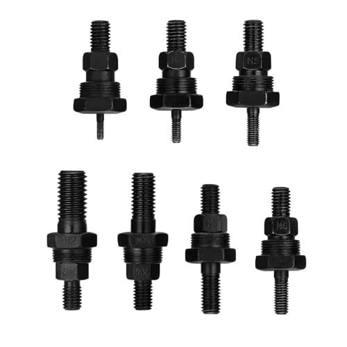 Riveter Machine Accessory Threaded Mandrel Rivet Nut Tool Adapter Pull Rod Riveter Replacement Riveting Heads Durable High Strength Steel Mandrels for Professional Riveting Work (M4)