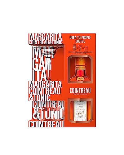 COINTREAU - Estuche Regalo de Licor de Naranja, Copa para Margarita y Vaso Cointreay & Tonic, para Cóctel, 40% Volumen de Alcohol, 70 cl