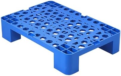 Lightweight Interlocking Blue Plastic Pallets, 40x60cm with Breathable Grid, Perfect for Indoor & Outdoor Use in Garages, Kitchens, Basements - Durable & Versatile Storage Solution