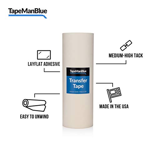 12" x 100' Roll of Paper Transfer Tape for Vinyl, Made in America