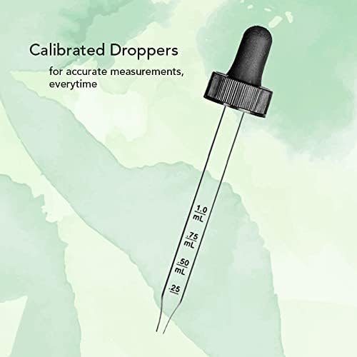 4 oz Green Boston Round Glass Bottles with Black Graduated Droppers (24)