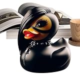 Dranng Entenstatue für den Innenbereich, Entenfigur als Heimdekoration, Gotische Skulptur Punk Tierfigur, Satan-Enten-Statuen aus Kunstharz, Duckieville-Enten-Tischornamente für Schlafzimmer,