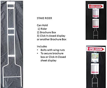 1 Case of 12 White Stakes with integrated Stake Ridder