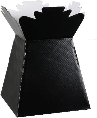 APAC Black Living Vase Flower Box Flower Bouquet Transporter, Sweet Tree Box