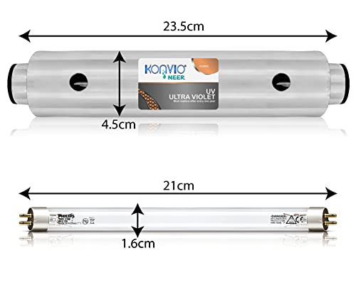 Image of Konvio Neer Aluminium UV Kit with Heavy Duty Barrel, Original Phil!ps Lamp & Choke - Compatible with All Water Purifiers