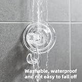 FNSIGHD 4 Pack Suction Hooks,Sucker Hooks,Clear Reusable Suction Hook for Bathroom,Plastic Suction Hanger Vacuum Seamless Sucker Hook,Suitable for Kitchens,Bathrooms,Xmas Wreath,Doors and Windows - Image 6