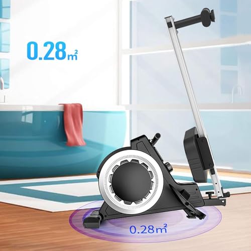 Wioślarz, magnetyczny rower Bluetooth z kompatybilnością z aplikacją, wyświetlacz LCD, pojemność 158 kg, do domowej siłowni i treningu cardio