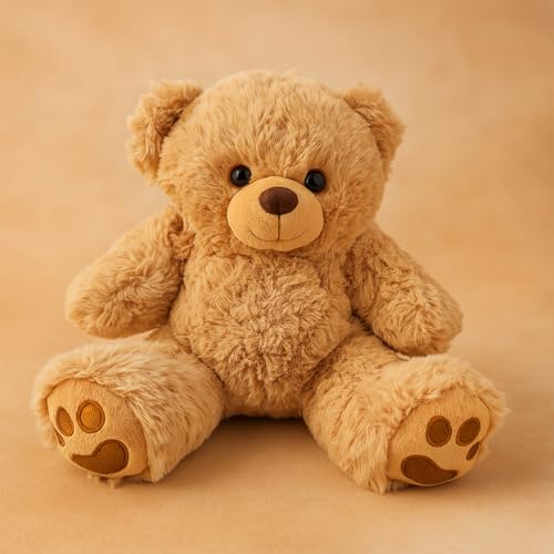Ferro Stars Orsacchiotto 30 cm e 1 pz portachiavi regalo - marrone scuro - peluche carino animale di peluche, marrone...