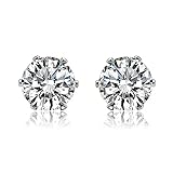 Clip on Earrings Mens Womens Earrings Cubic Zirconia Stud Earrings, Non-Piercing Clip On Cheater Fak