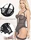 Dessous Damen Sexy Unterwäsche Curvy Spitze Body Babydoll Negligee Elegant Reizwäsche Große Größen Transparent Lingerie Sexy for Women hot Set Spitzenbody Mollig Clubwear Party Schwarz 3XL-4XL