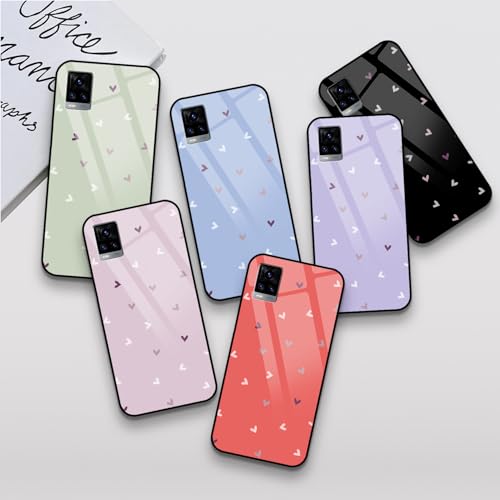 Image of COLORflow Back Cover Compatible with Vivo V20 | Family of Hearts Color Customized | Shockproof TPU Bumper with Camera Protection Back Cover Compatible with Vivo V20