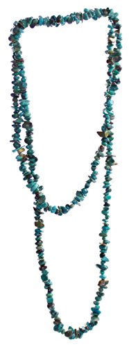 Türkis (echter Türkis) Splitter Kette ca. 90 cm lang, Türkiskette ohne Verschluss Cover