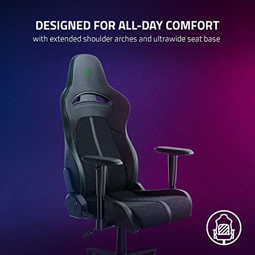 Razer Enki X Essential Gaming Chair: All-Day Comfort and Support - Adjustable Recline - Eco-Friendly Materials - Black